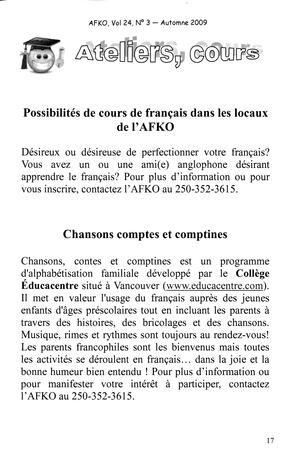   LA VOIX DES KOOTENAYS, 2009   , page 17