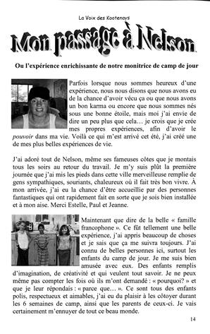   LA VOIX DES KOOTENAYS, 2009   , page 14