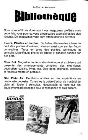   LA VOIX DES KOOTENAYS, 2009   , page 12