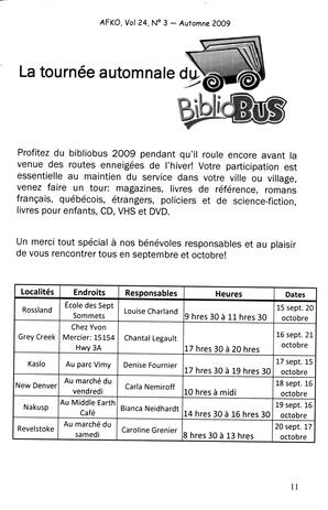   LA VOIX DES KOOTENAYS, 2009   , page 11