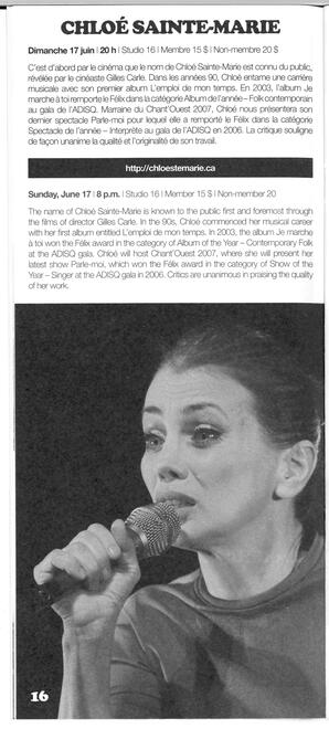   FESTIVAL D'ÉTÉ, 2007   , page 16