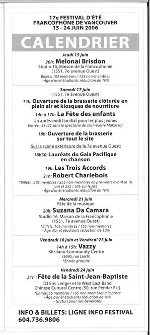   FESTIVAL D'ÉTÉ, 2006   , page 7
