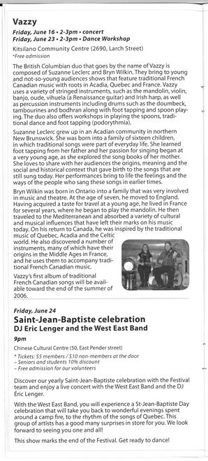   FESTIVAL D'ÉTÉ, 2006   , page 30