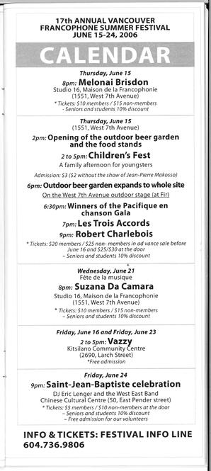   FESTIVAL D'ÉTÉ, 2006   , page 25