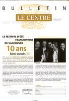   BULLETIN LE CENTRE, 1999   