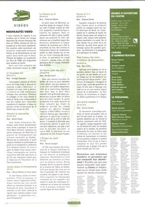   BULLETIN LE CENTRE, 1999   , page 4
