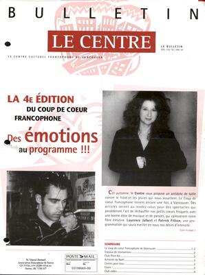   BULLETIN LE CENTRE, 1998-1999   , page 1