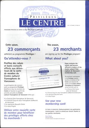   BULLETIN LE CENTRE, 1998   , page 1