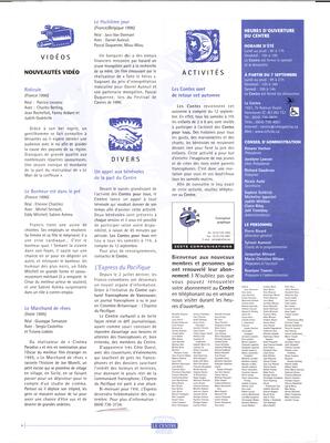   BULLETIN LE CENTRE, 1998   , page 4
