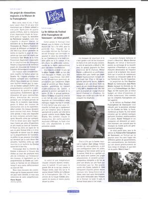   BULLETIN LE CENTRE, 1998   , page 2