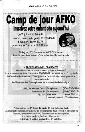   LA VOIX DES KOOTENAYS, 2009   , page 29
