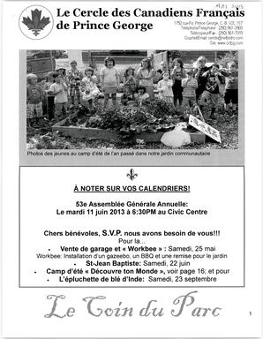   LE COIN DU PARC, 2013   , page 1