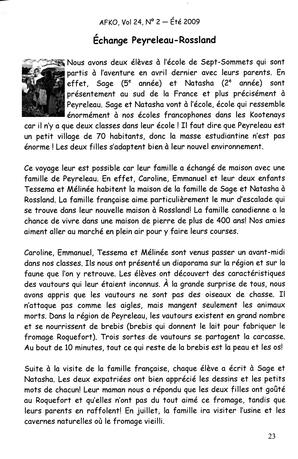   LA VOIX DES KOOTENAYS, 2009   , page 23