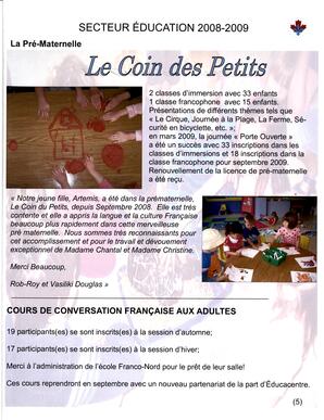   LE COIN DU PARC, 2008-2009   , page 6