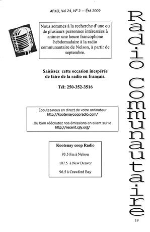   LA VOIX DES KOOTENAYS, 2009   , page 19