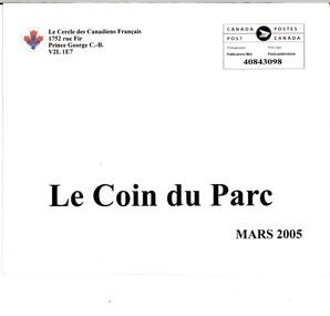   LE COIN DU PARC, 2005   , page 20