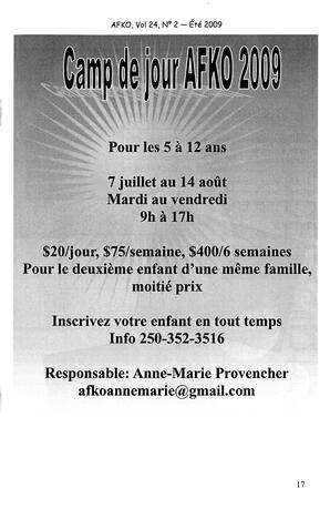  LA VOIX DES KOOTENAYS, 2009   , page 17