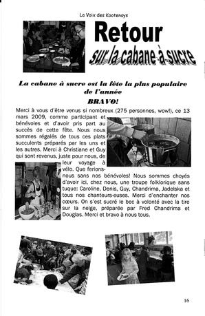   LA VOIX DES KOOTENAYS, 2009   , page 16