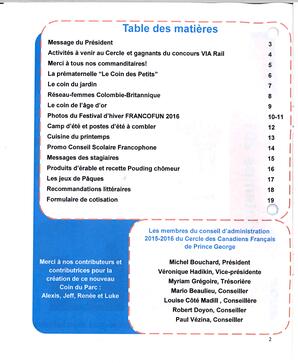   LE COIN DU PARC, 2016   , page 2
