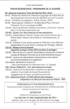   LA VOIX DES KOOTENAYS, 2009   , page 30