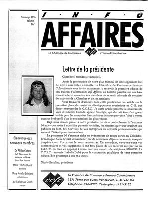   INFO AFFAIRES, 1996   , page 1