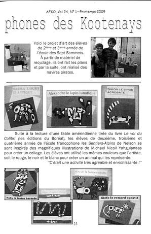   LA VOIX DES KOOTENAYS, 2009   , page 23
