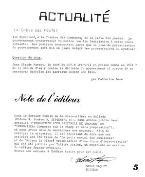   LA GRENOUILLÈRE EN BALLADE, 1987   , page 5