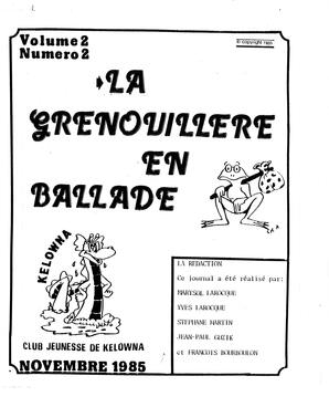   LA GRENOUILLÈRE EN BALLADE, 1985   , page 1