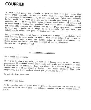  JOURNAL JEUNESSE, 1985   , page 3