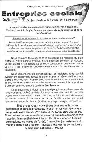   LA VOIX DES KOOTENAYS, 2009   , page 13