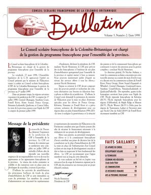   BULLETIN - CSFCB, 1998   , page 1