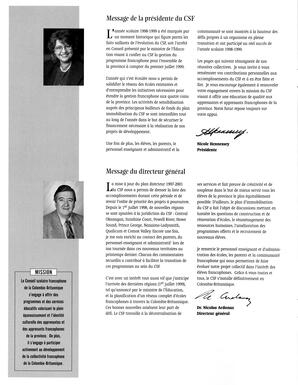   RAPPORT ANNUEL - CSFCB, 1998-1999   , page 2