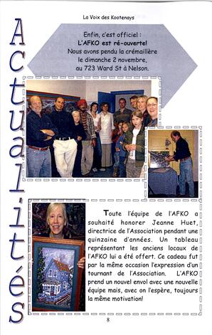   LA VOIX DES KOOTENAYS, 2008   , page 8