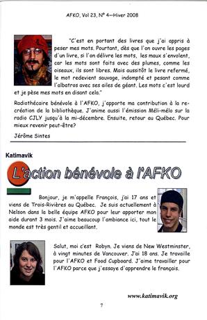   LA VOIX DES KOOTENAYS, 2008   , page 7