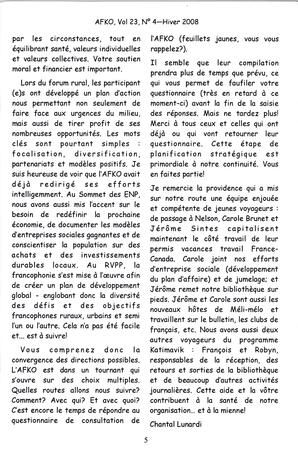   LA VOIX DES KOOTENAYS, 2008   , page 5