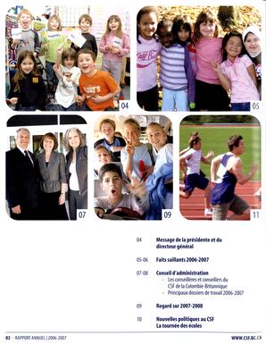  RAPPORT ANNUEL - CSFCB, 2006-2007   , page 2