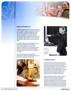   RAPPORT ANNUEL - CSFCB, 2006-2007   , page 10
