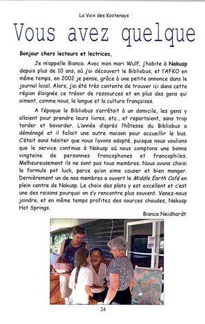   LA VOIX DES KOOTENAYS, 2008   , page 24
