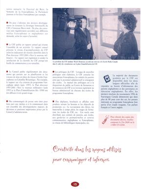   RAPPORT ANNUEL - CSFCB, 1997-1998   , page 15