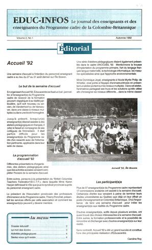   EDUC-INFOS, 1992   , page 1