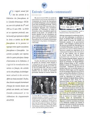   RAPPORT ANNUEL - FFCB, 1995-96   , page 2
