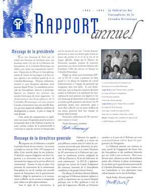   RAPPORT ANNUEL - FFCB, 1994-1995   , page 1