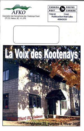   LA VOIX DES KOOTENAYS, 2008   , page 1