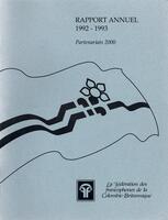 RAPPORT ANNUEL - FFCB, 1992-1993