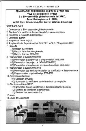   LA VOIX DES KOOTENAYS, 2008   , page 9