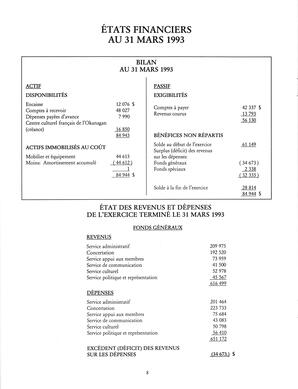  RAPPORT ANNUEL - FFCB, 1992-1993   , page 10