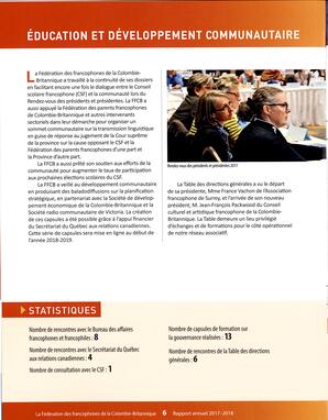   RAPPORT ANNUEL - FFCB, 2017-2018   , page 8