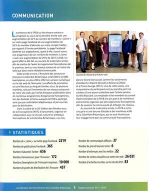  RAPPORT ANNUEL - FFCB, 2017-2018   , page 7