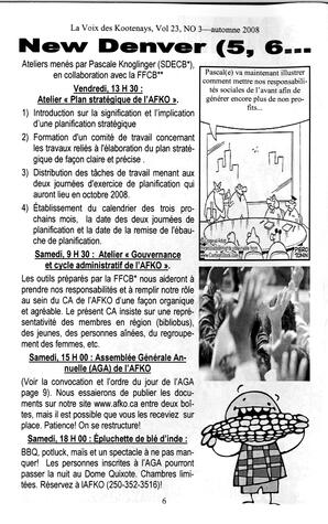   LA VOIX DES KOOTENAYS, 2008   , page 6