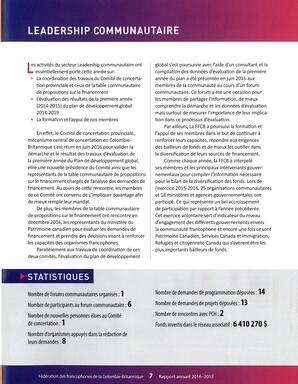   RAPPORT ANNUEL - FFCB, 2016-2017   , page 9